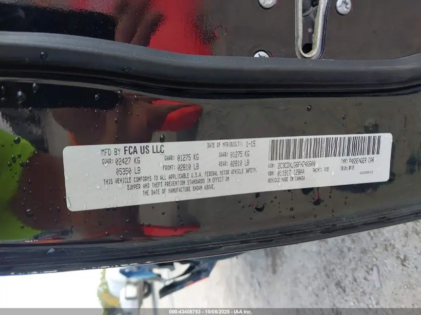 2015 DODGE CHARGER SXT