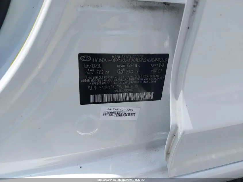2020 HYUNDAI ELANTRA SE