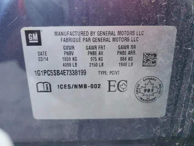 2014 CHEVROLET CRUZE LT  