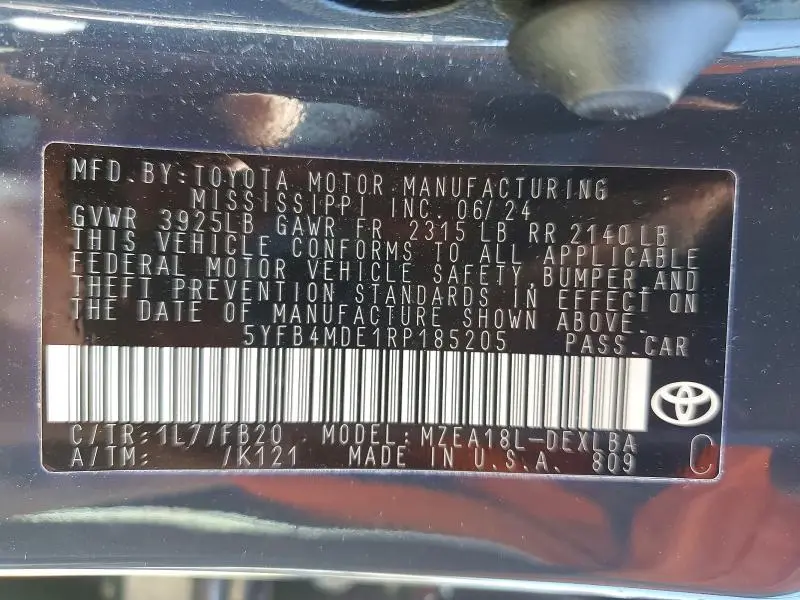 2024 TOYOTA COROLLA LE  