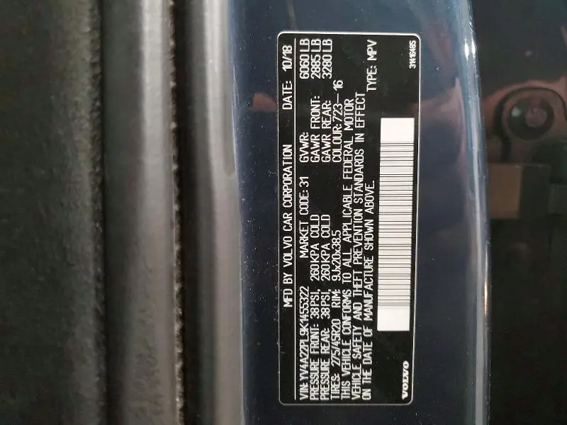 2019 VOLVO XC90 T6 INSCRIPTION  