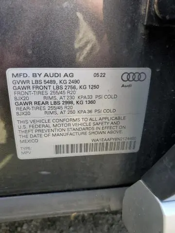 2022 AUDI Q5 PREMIUM PLUS 45  