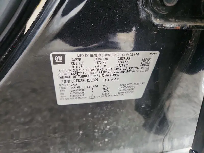 2014 CHEVROLET EQUINOX LT  