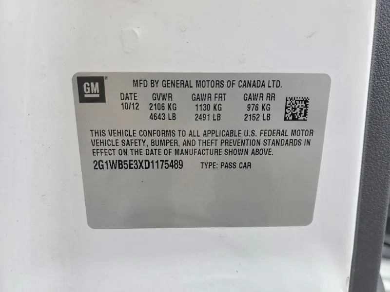 2013 CHEVROLET IMPALA LT  