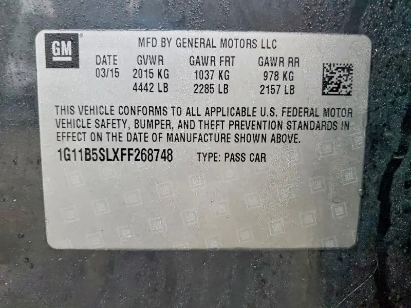 2015 CHEVROLET MALIBU LS  