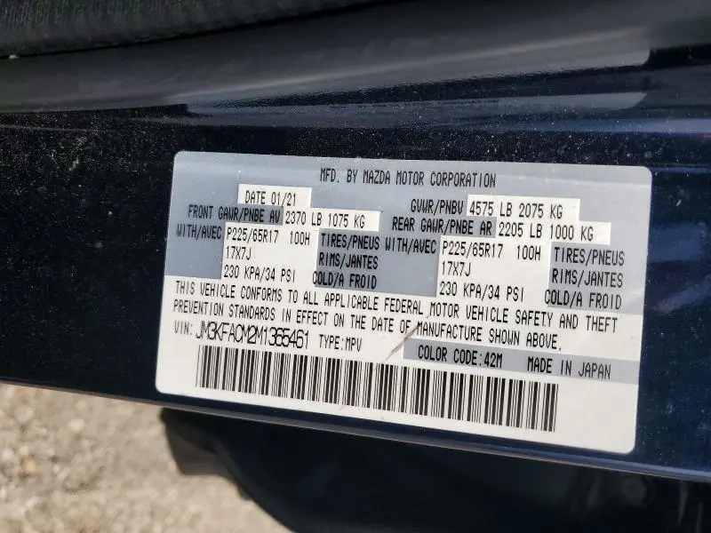 2021 MAZDA CX-5 TOURING  