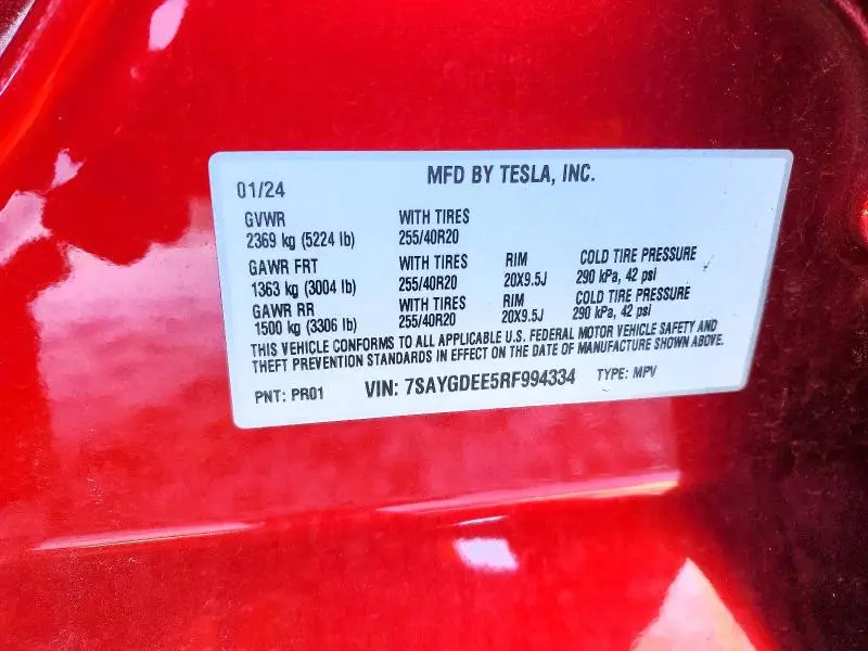 2024 TESLA MODEL Y   