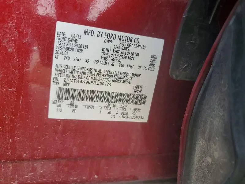 2015 FORD EDGE TITANIUM  