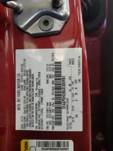 2016 FORD FUSION SE  