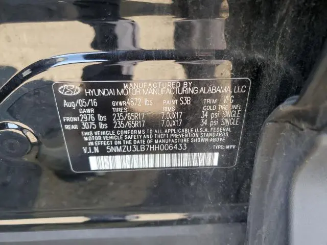 2017 HYUNDAI SANTA FE SPORT   