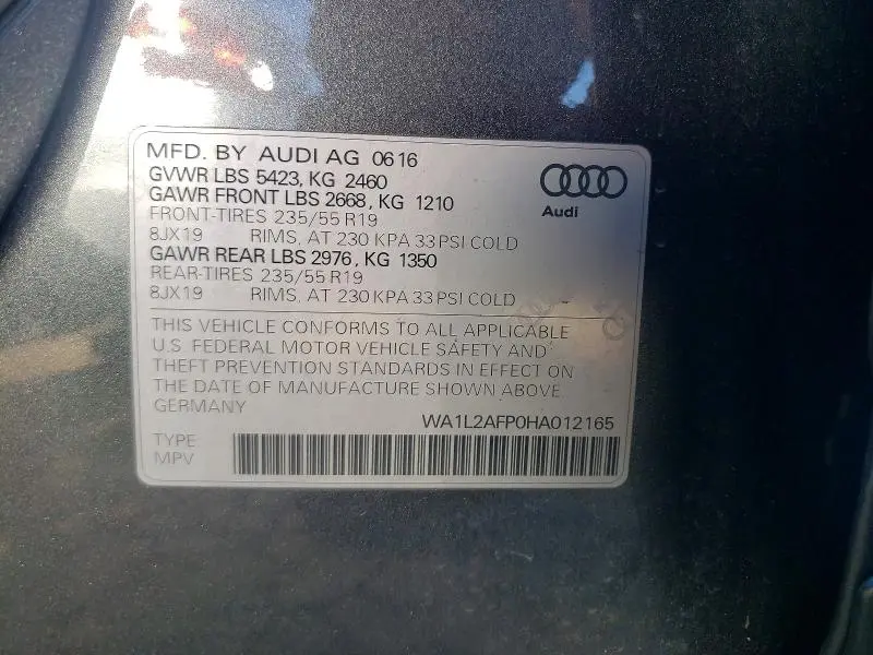 2017 AUDI Q5 PREMIUM PLUS  