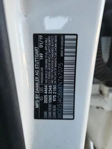 2019 MERCEDES-BENZ CLA 250 4MATIC  