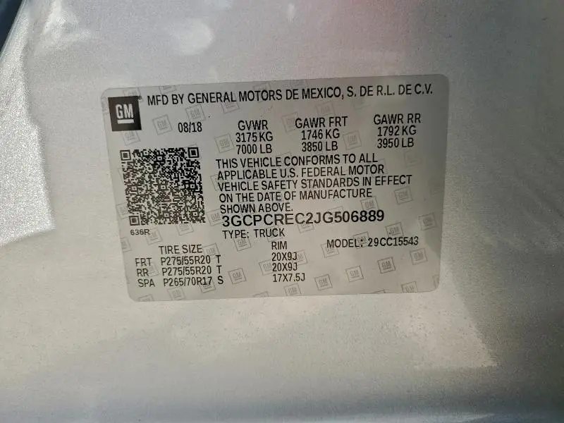 2018 CHEVROLET SILVERADO C1500 LT  