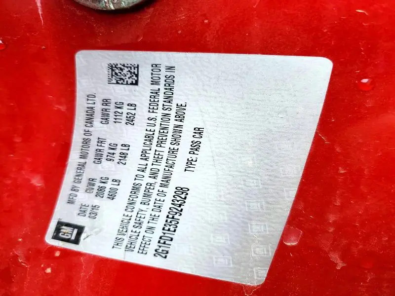 2015 CHEVROLET CAMARO LT  