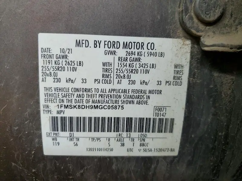 2021 FORD EXPLORER XLT  