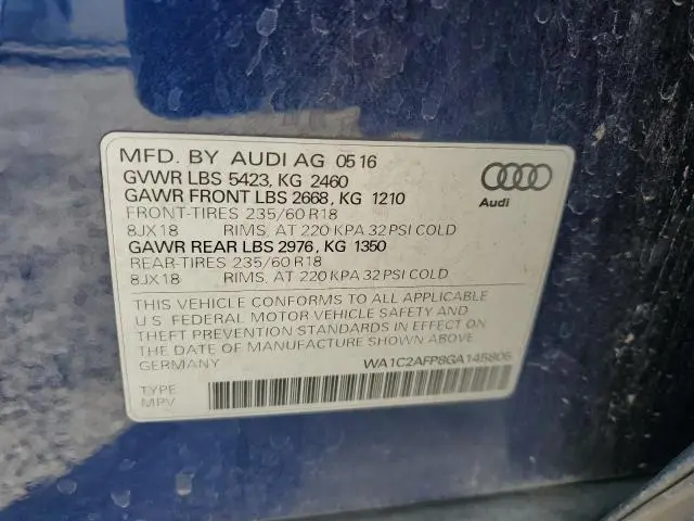 2016 AUDI Q5 PREMIUM  