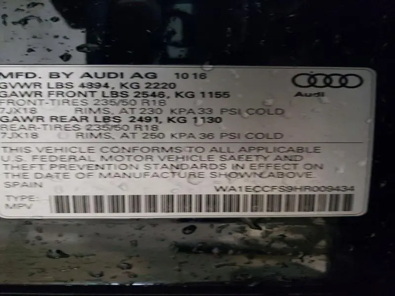 2017 AUDI Q3 PREMIUM  