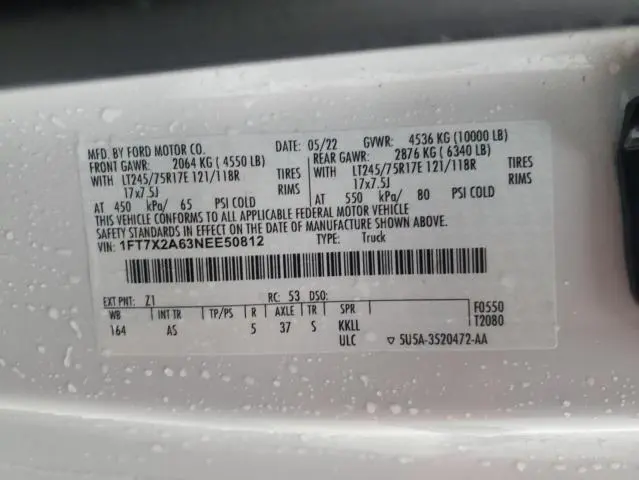 2022 FORD F250 SUPER DUTY  