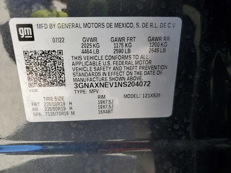 2022 CHEVROLET EQUINOX PREMIER  
