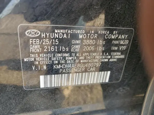 2016 HYUNDAI ELANTRA SE  