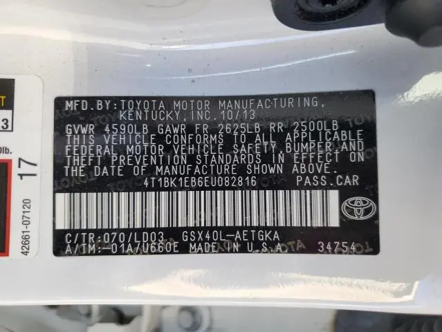 2014 TOYOTA AVALON BASE  