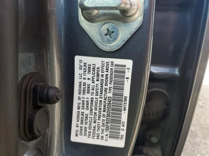 2013 HONDA CIVIC LX  