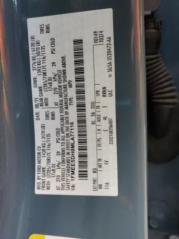 2021 FORD BRONCO BASE  