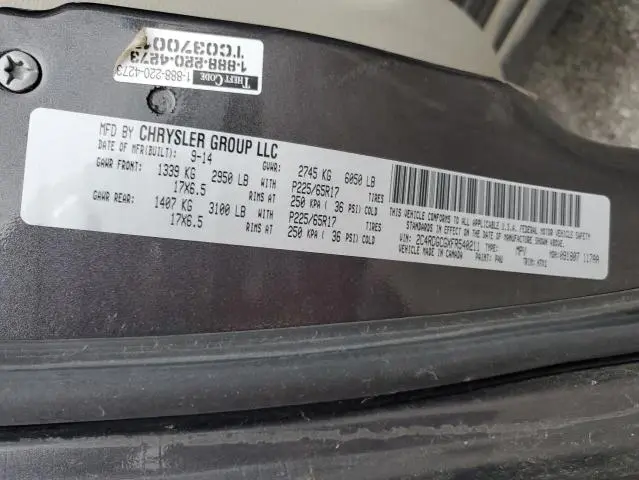 2015 DODGE GRAND CARAVAN SXT  