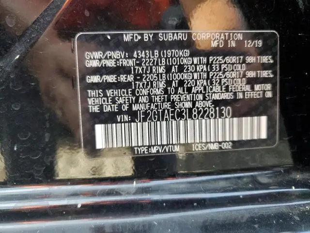 2020 SUBARU CROSSTREK PREMIUM  