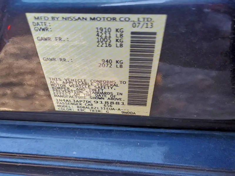 2013 NISSAN ALTIMA 2.5  