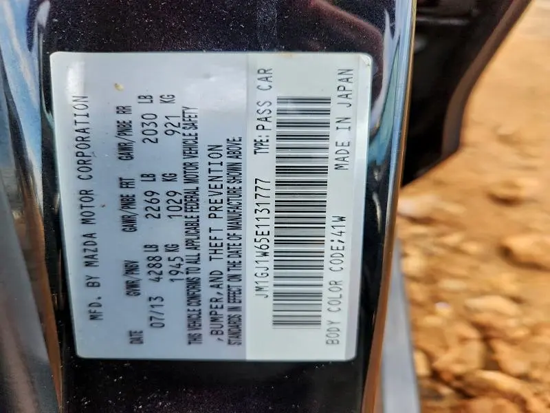 2014 MAZDA 6 GRAND TOURING  