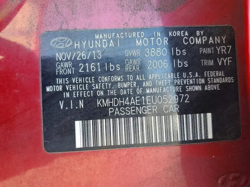 2014 HYUNDAI ELANTRA SE  