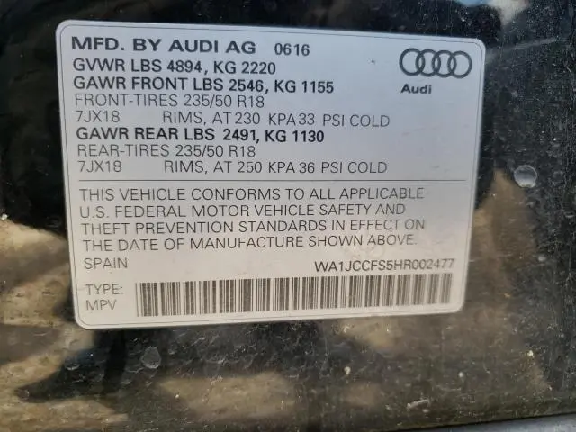 2017 AUDI Q3 PREMIUM PLUS  