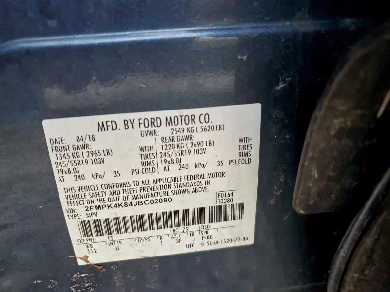 2018 FORD EDGE TITANIUM  