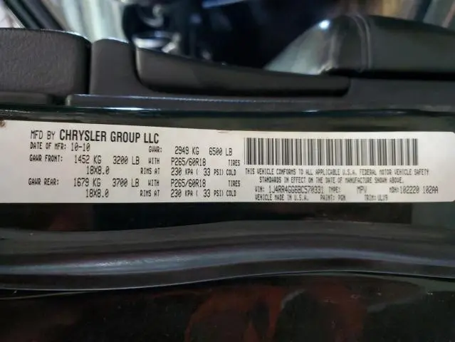 2011 JEEP GRAND CHEROKEE LAREDO