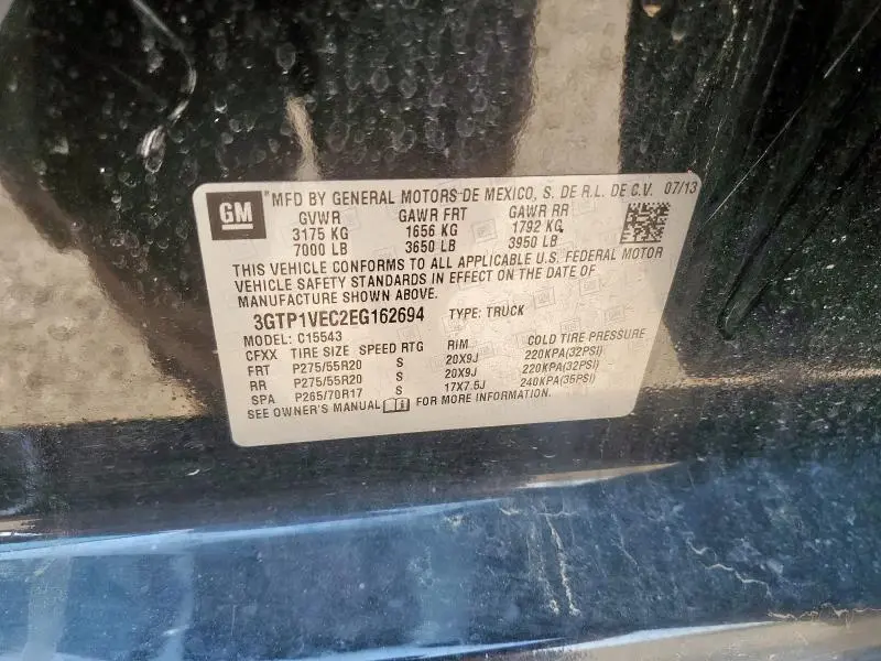 2014 GMC SIERRA C1500 SLT  