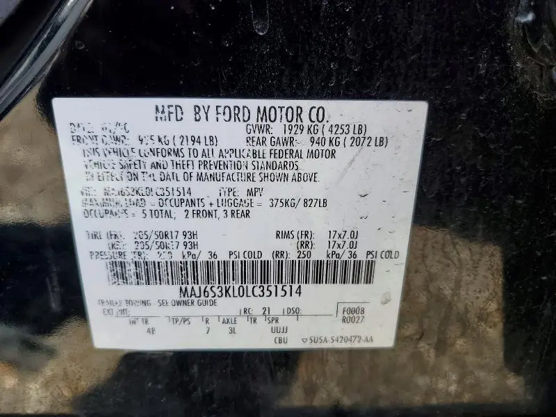 2020 FORD ECOSPORT TITANIUM  