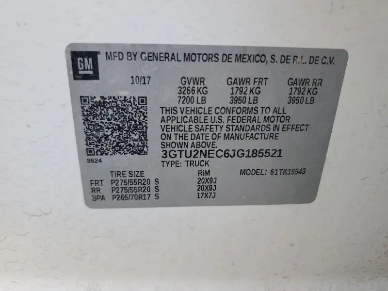 2018 GMC SIERRA K1500 SLT  