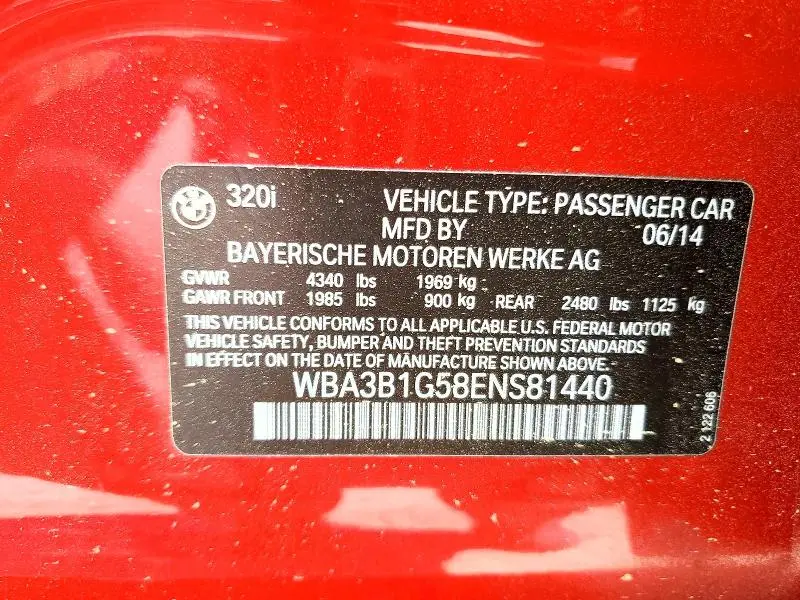 2014 BMW 320 I  
