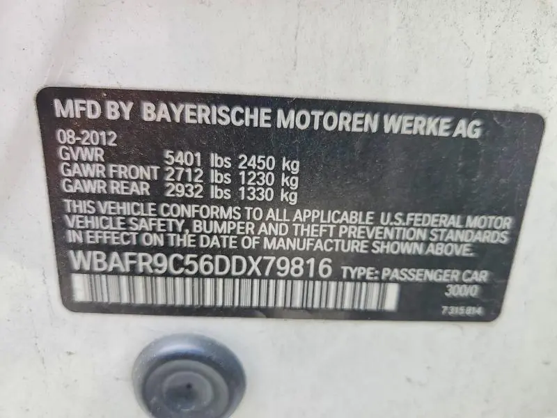 2013 BMW 550 I  