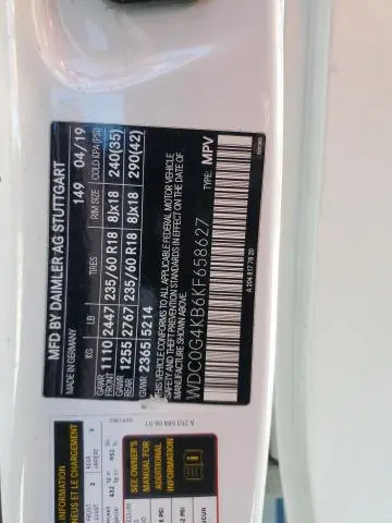 2019 MERCEDES-BENZ GLC 300 4MATIC  