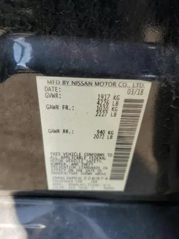 2018 NISSAN ALTIMA 2.5  