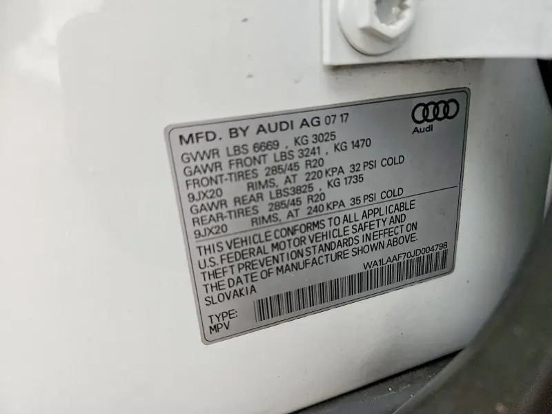 2018 AUDI Q7 PREMIUM PLUS  