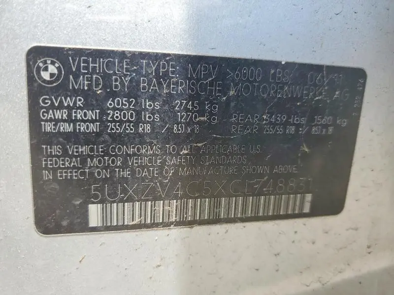 2012 BMW X5 XDRIVE35I  
