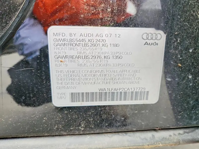2012 AUDI Q5 PREMIUM PLUS  