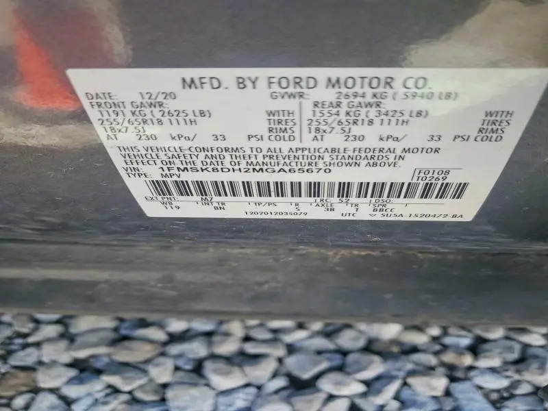 2021 FORD EXPLORER XLT  
