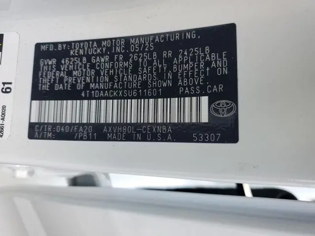 2025 TOYOTA CAMRY XSE  