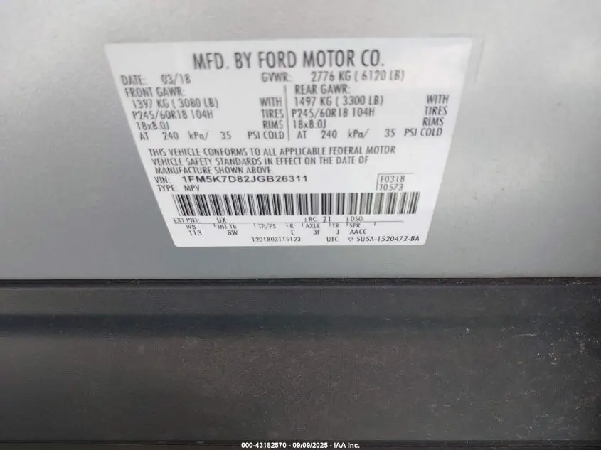 2018 FORD EXPLORER XLT