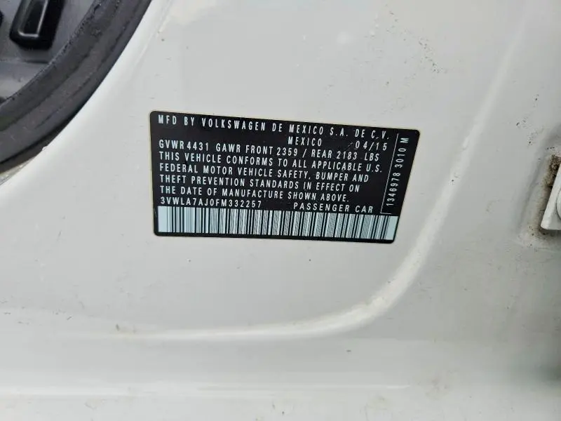 2015 VOLKSWAGEN JETTA TDI  