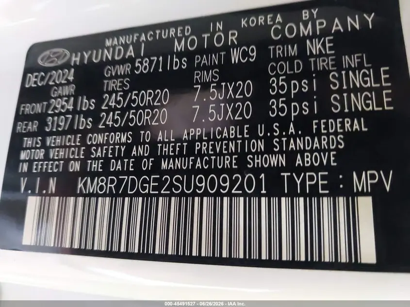 2025 HYUNDAI PALISADE CALLIGRAPHY NIGHT EDITION